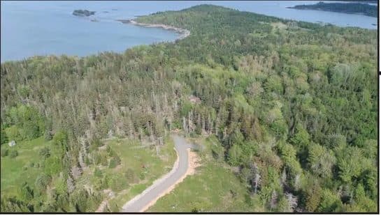 Aerial view of the South Shore Road subdivision site